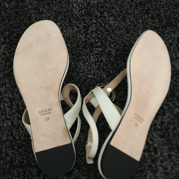GUCCI Double G Thong Sandals Size 38 - Picture 5 of 8
